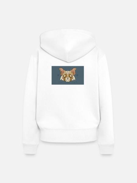 Cat design - Frauen Premium Bio Zip Hoodie - Weiß