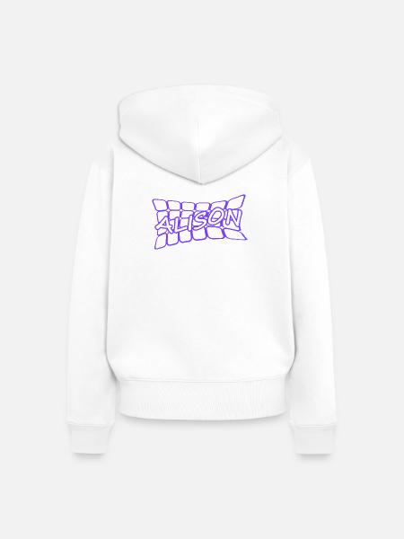 Geschenk für Alison - Frauen Premium Bio Zip Hoodie - Weiß