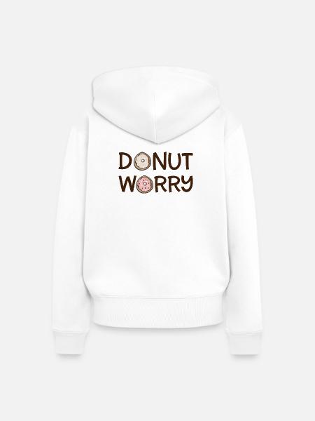 Donut worry - Frauen Premium Bio Zip Hoodie - Weiß