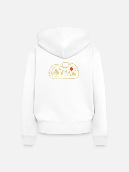 Carabine Rockclimbing - Frauen Premium Bio Zip Hoodie - Weiß