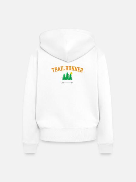 Trailrunner - Frauen Premium Bio Zip Hoodie - Weiß