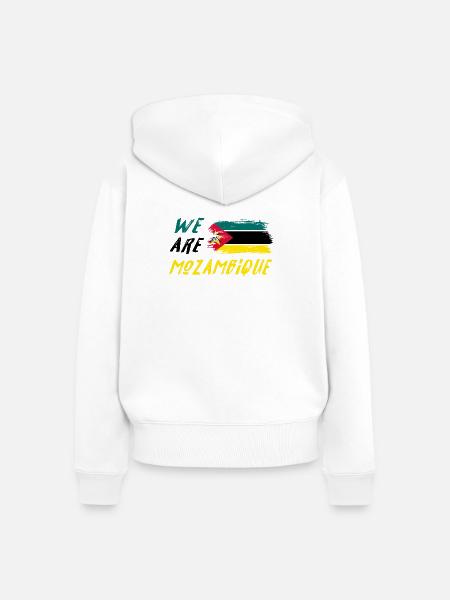 Wir sind Mosambik - Frauen Premium Bio Zip Hoodie - Weiß