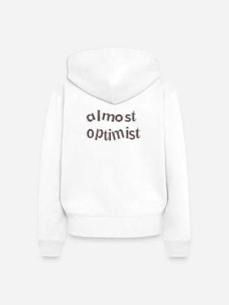 optimist - Frauen Premium Bio Zip Hoodie - Weiß
