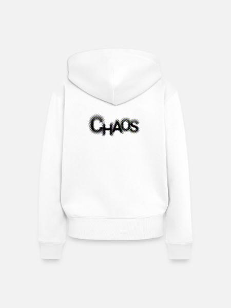Chads Grooviger Neon Schriftzug - Frauen Premium Bio Zip Hoodie - Weiß