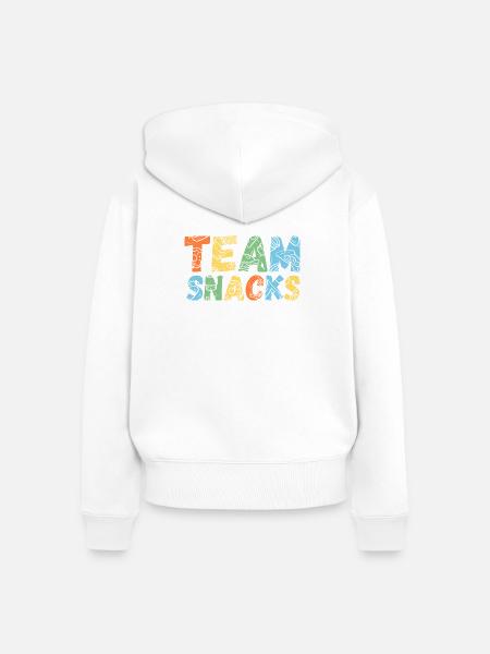 Team Snacks - Frauen Premium Bio Zip Hoodie - Weiß