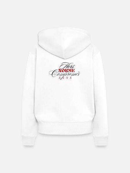 Außergewöhnlich und kompromisslos - Frauen Premium Bio Zip Hoodie - Weiß