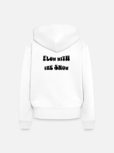 Flow with the Snow - Frauen Premium Bio Zip Hoodie - Weiß