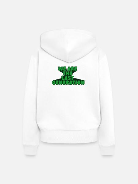 Wir sind die letzte Generation - Frauen Premium Bio Zip Hoodie - Weiß