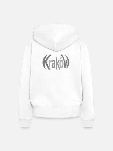 Krakau, Krakow Schriftzug  - Frauen Premium Bio Zip Hoodie - Weiß