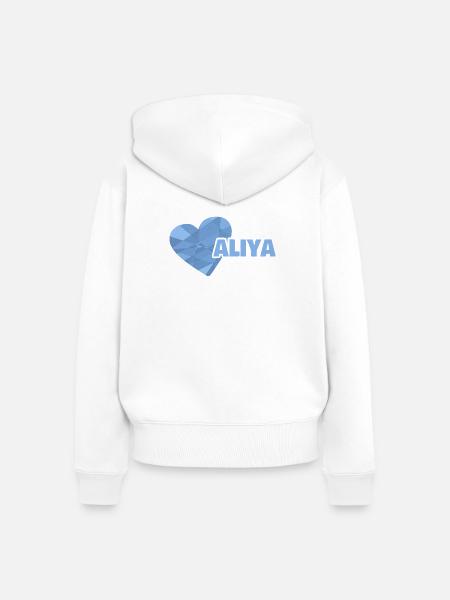 Aliya als Tochter - Frauen Premium Bio Zip Hoodie - Weiß