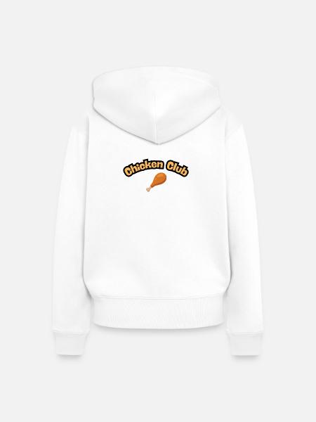 Chicken Club Chicken Lover - Frauen Premium Bio Zip Hoodie - Weiß