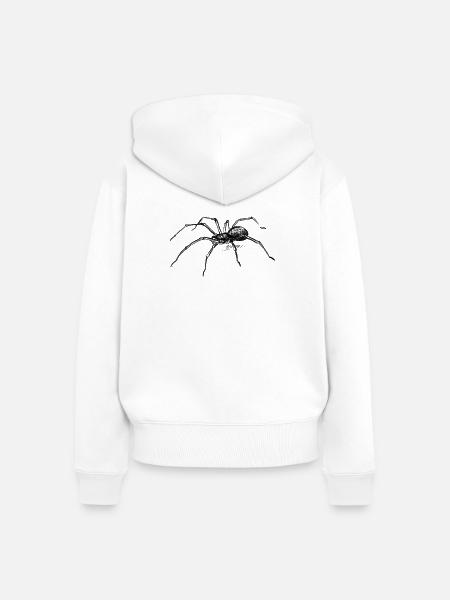Dunkle Spinne Illustration Tier - lllustration - Frauen Premium Bio Zip Hoodie - Weiß