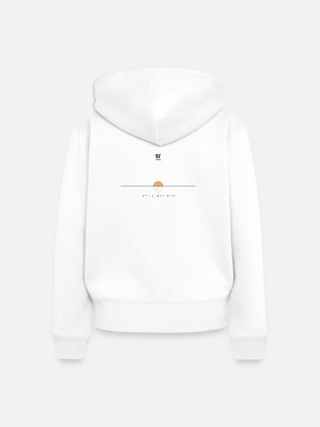 Still Horizon schwarz - Frauen Premium Bio Zip Hoodie - Weiß