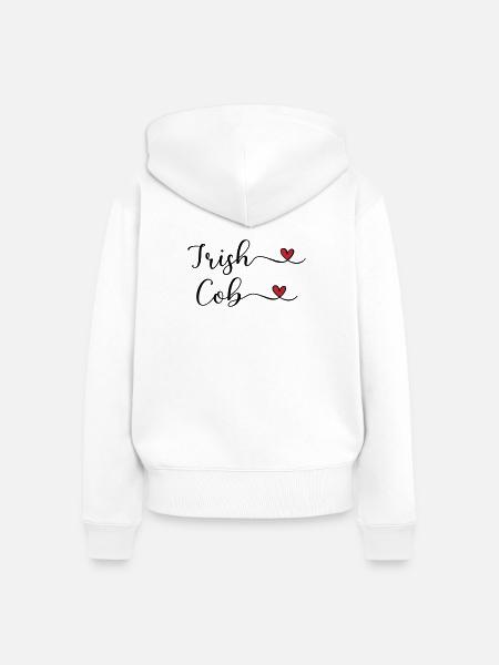 Irish Cob - Frauen Premium Bio Zip Hoodie - Weiß