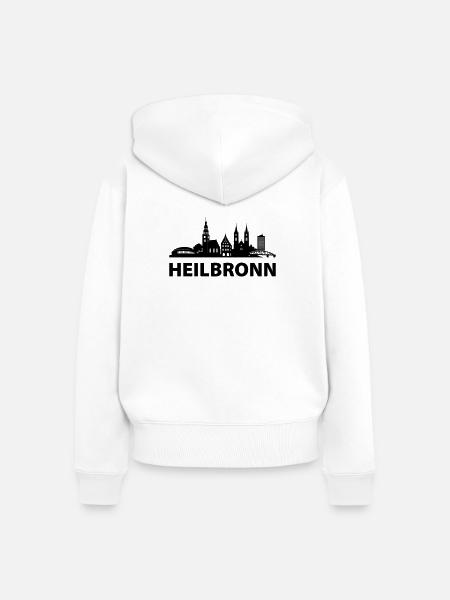 Heilbronn Skyline - Frauen Premium Bio Zip Hoodie - Weiß