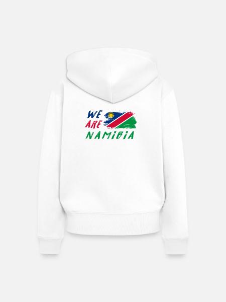 Wir sind Namibia - Frauen Premium Bio Zip Hoodie - Weiß