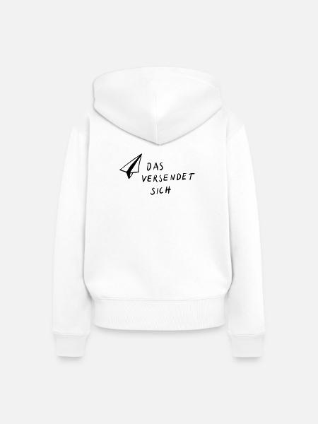 Das versendet sich - Frauen Premium Bio Zip Hoodie - Weiß