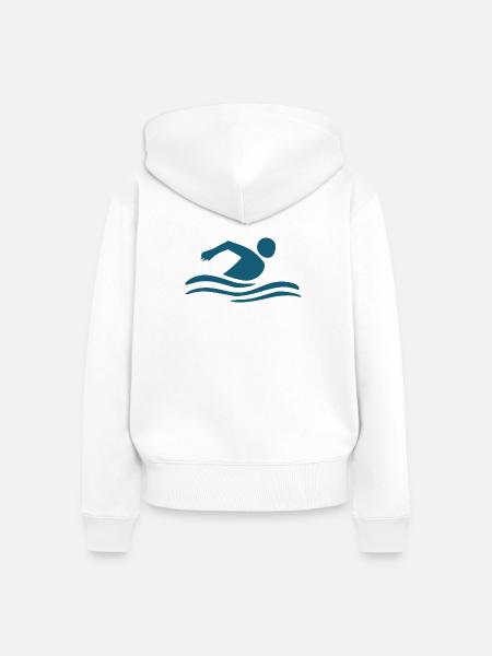 Schwimmen Schwimmer - Frauen Premium Bio Zip Hoodie - Weiß