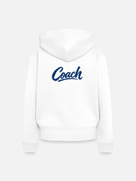 Coach - Trainer - Training - Sport - Frauen Premium Bio Zip Hoodie - Weiß