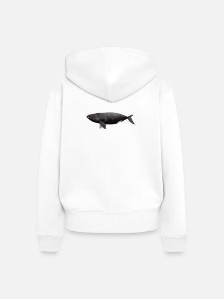 Wal - Balaena glacialis - Glattwal - Frauen Premium Bio Zip Hoodie - Weiß