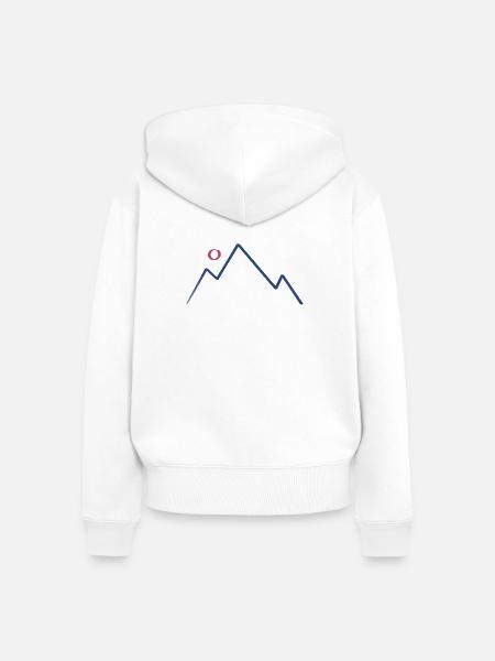 Mountain Sun - Frauen Premium Bio Zip Hoodie - Weiß