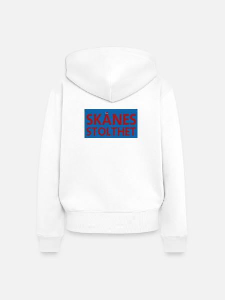 Skånes Pride-Emblem - Frauen Premium Bio Zip Hoodie - Weiß