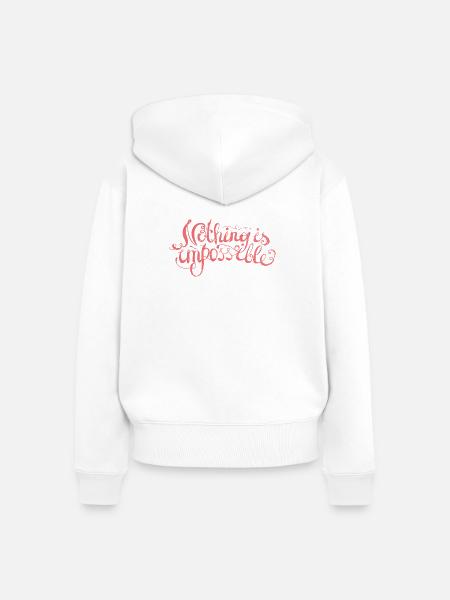 Nichts ist unmöglich  - Frauen Premium Bio Zip Hoodie - Weiß