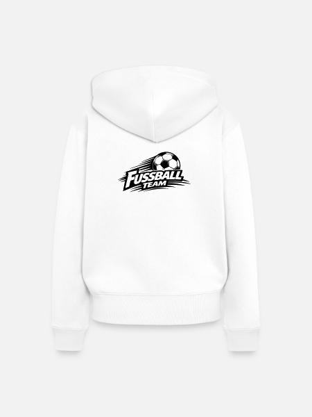 Fussball Team Symbol - Frauen Premium Bio Zip Hoodie - Weiß