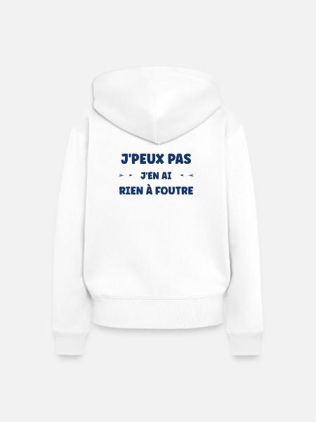 Ist mir scheißegal. - Frauen Premium Bio Zip Hoodie - Weiß