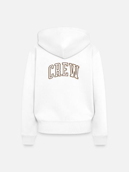 Crew Outline - Frauen Premium Bio Zip Hoodie - Weiß