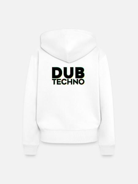 Dub Techno Neon Gliederung - Frauen Premium Bio Zip Hoodie - Weiß