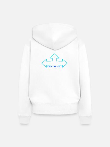 abgelenkt - Frauen Premium Bio Zip Hoodie - Weiß