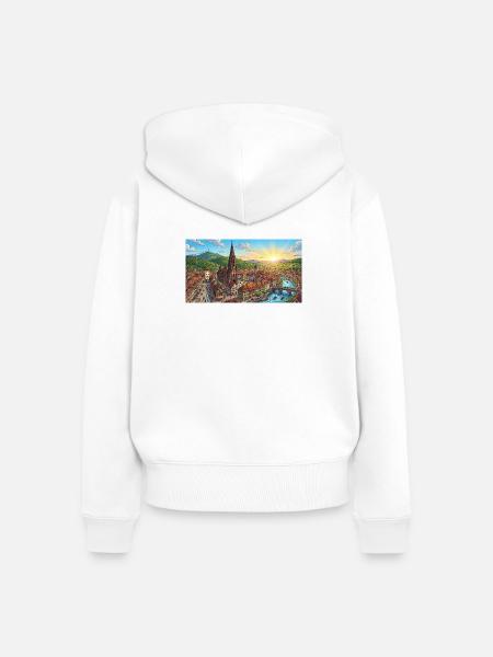 Black Forest - Frauen Premium Bio Zip Hoodie - Weiß