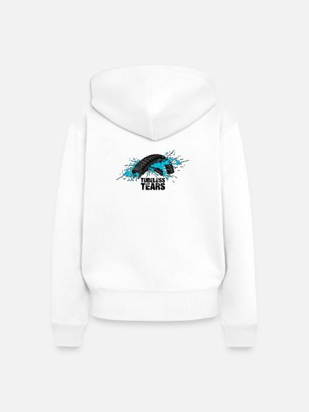 Tire Splash Tubeless Tears - Frauen Premium Bio Zip Hoodie - Weiß
