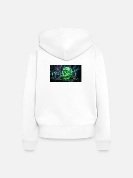 Halloween - Frauen Premium Bio Zip Hoodie - Weiß