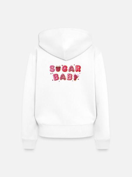Zuckersüßes Baby - Frauen Premium Bio Zip Hoodie - Weiß