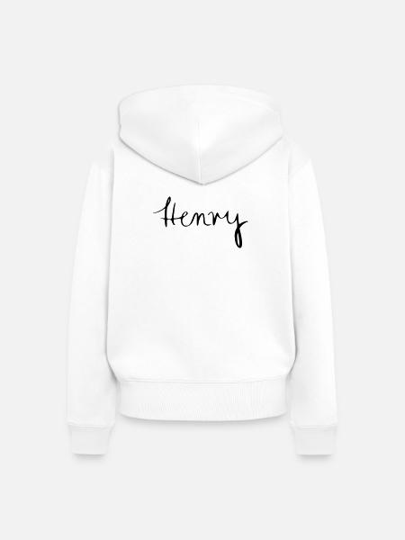 Henry - Frauen Premium Bio Zip Hoodie - Weiß
