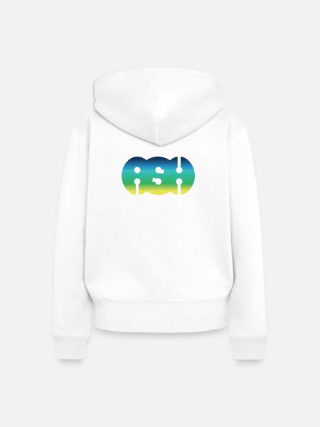 ASCHE - Frauen Premium Bio Zip Hoodie - Weiß