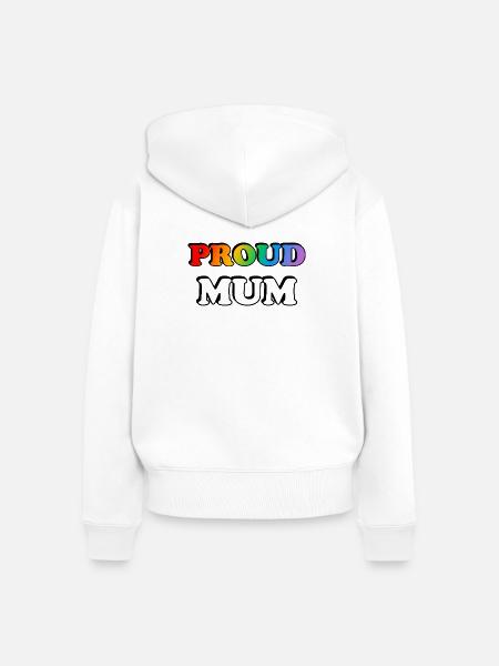 Regenbogen Stolze Mutter LGBTQ Stolz - Frauen Premium Bio Zip Hoodie - Weiß