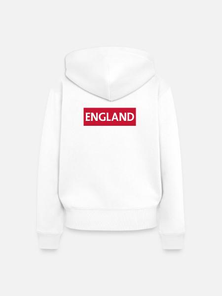 England Blackpool Skyline Silhouette - Frauen Premium Bio Zip Hoodie - Weiß