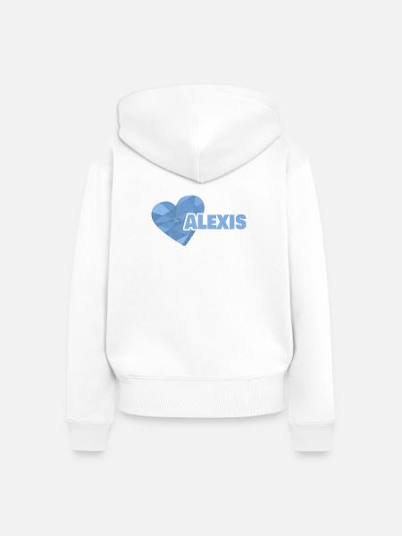 Mama Alexis - Frauen Premium Bio Zip Hoodie - Weiß