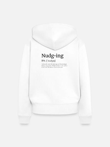 Nudging - Frauen Premium Bio Zip Hoodie - Weiß