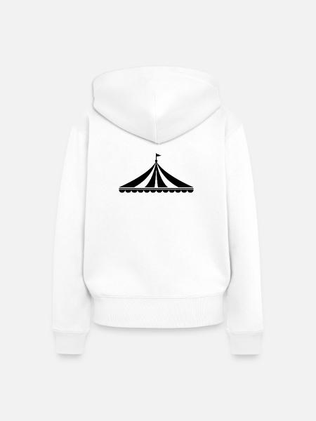 Zirkuszelt-Karneval - Frauen Premium Bio Zip Hoodie - Weiß