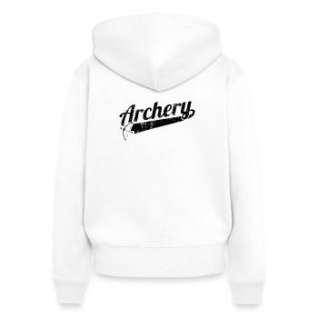 Retro Vet - Sweat à capuche zippé Premium bio Femme - blanc - Dos - AI Model Female 172 light (172cm)