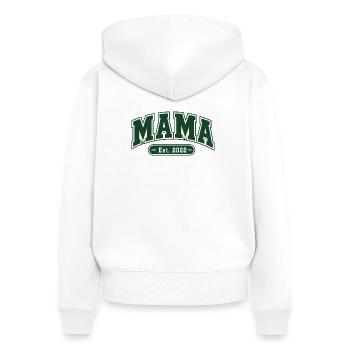 Mama East 2022 – Hochschule - Frauen Premium Bio Zip Hoodie - Weiß - Hinten - AI Model Female 172 light (172cm)