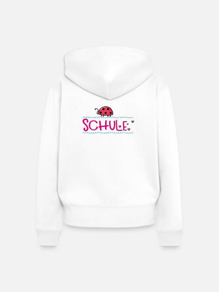 Schule mit Glück - Frauen Premium Bio Zip Hoodie - Weiß