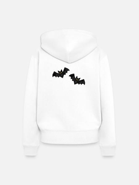 Fledermäuse im Nachtflug - Frauen Premium Bio Zip Hoodie - Weiß