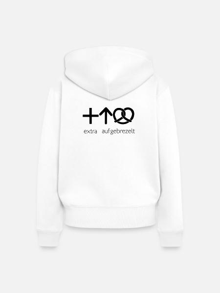 extra aufgebrezelt - Frauen Premium Bio Zip Hoodie - Weiß