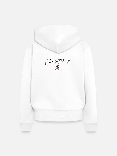 Charlottenburg - Berlin Flagge - Berliner Bär - Frauen Premium Bio Zip Hoodie - Weiß