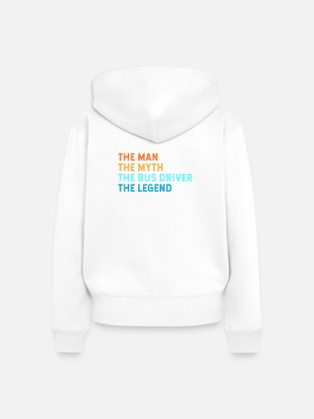 Schulbusfahrer Busfahrer Schulbus - Frauen Premium Bio Zip Hoodie - Weiß